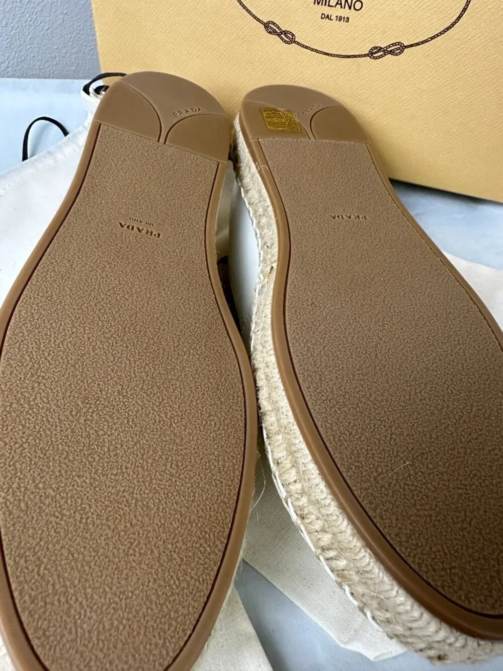 Prada Leather Espadrilles (NIB) Size 42